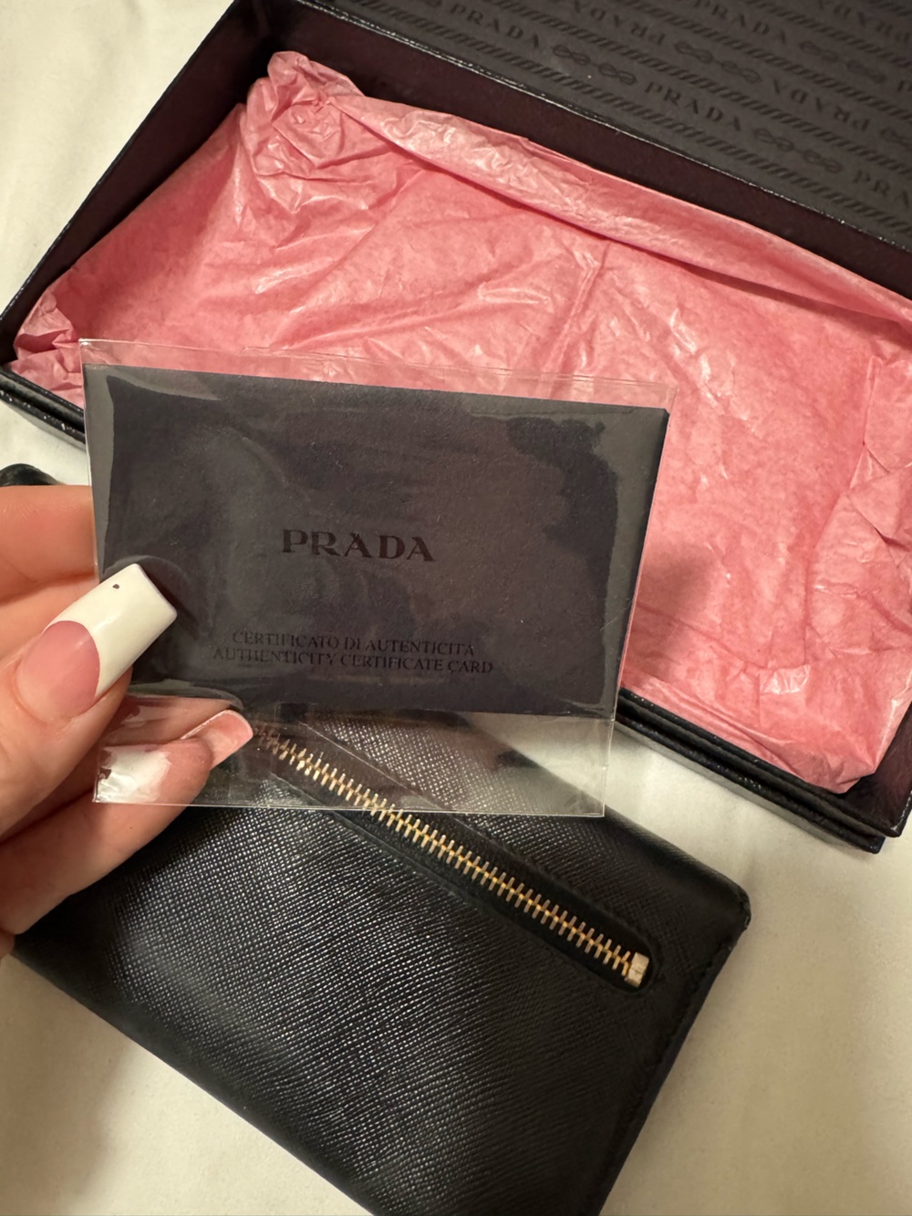 Prada Black Saffiano Long Wallet with Gold Logo Hardware - Picture 11 of 13